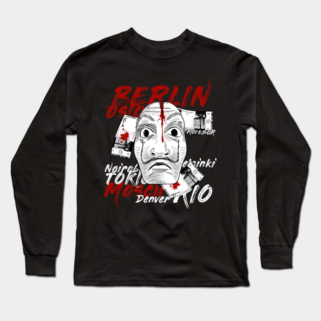 Casa de Papel (Money Heist Netflix series) Long Sleeve T-Shirt by Juandamurai